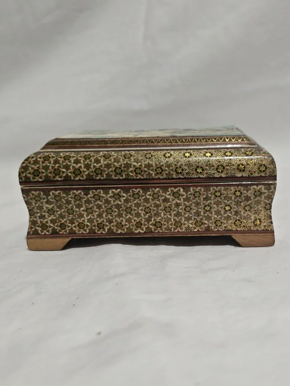 Persian Khatam Marquetry Jewelry Trinket Box